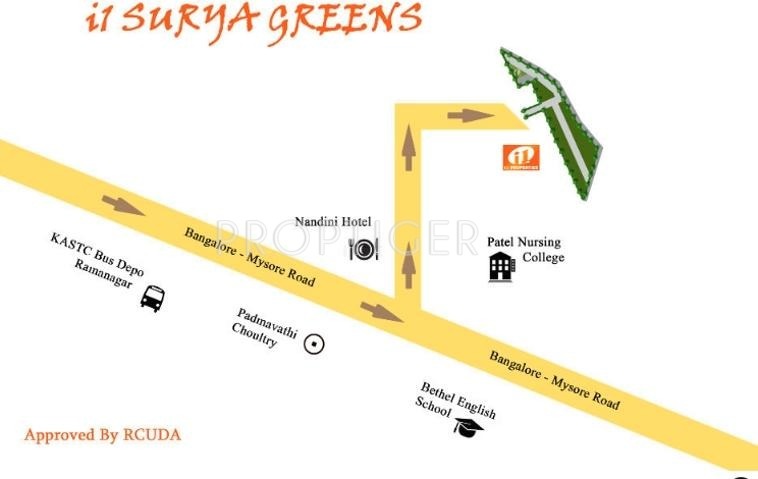 i1 Properties Surya Greens Location Plan