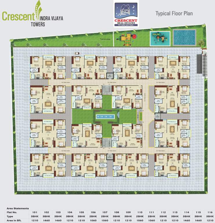 Images for Cluster Plan of Crescent Indra Vijaya Towers