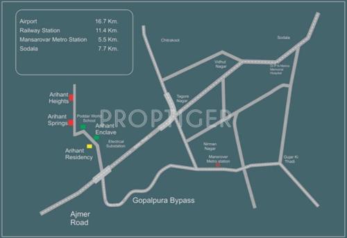  springs Images for Location Plan of Arihant Springs