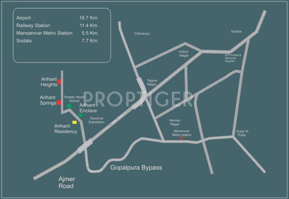  springs Images for Location Plan of Arihant Springs