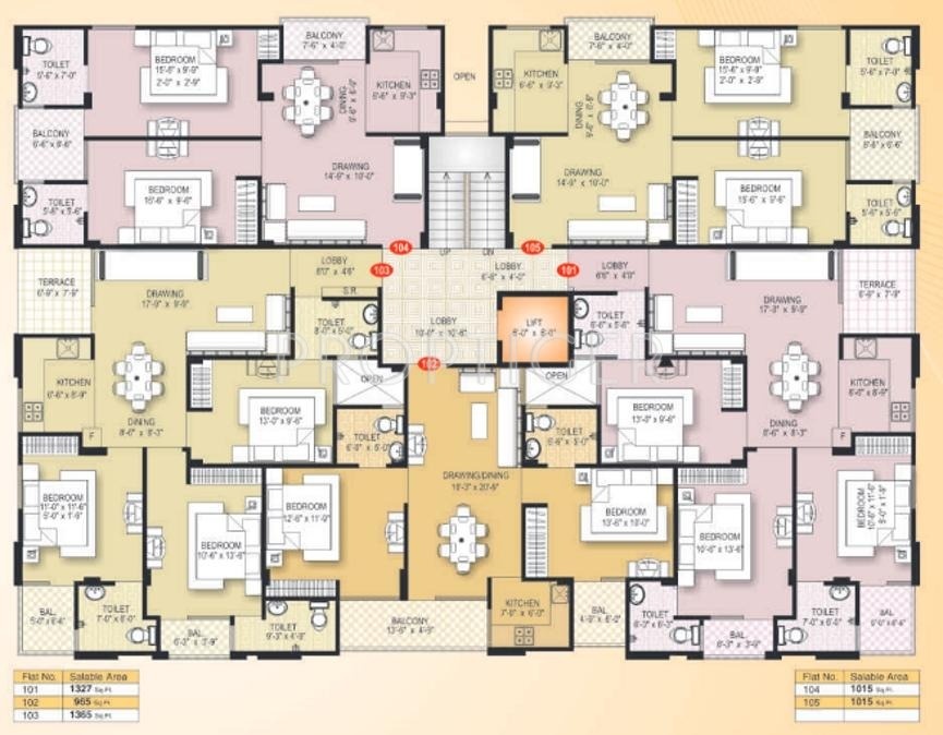  enclave Single Tower Cluster Plan