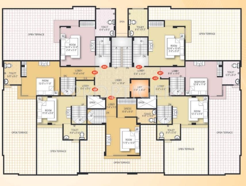  enclave Single Tower Cluster Plan