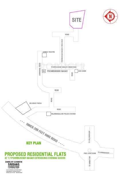 Srishas Aditi Paradise Location Plan