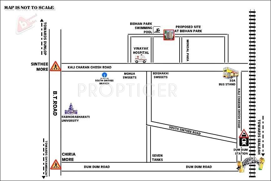 Beyond Bricks Realtor Bidhan Residency Location Plan