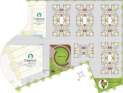  capitol-flora-and-capitol-icon-2 Images for Cluster Plan of Kalp Capitol Flora