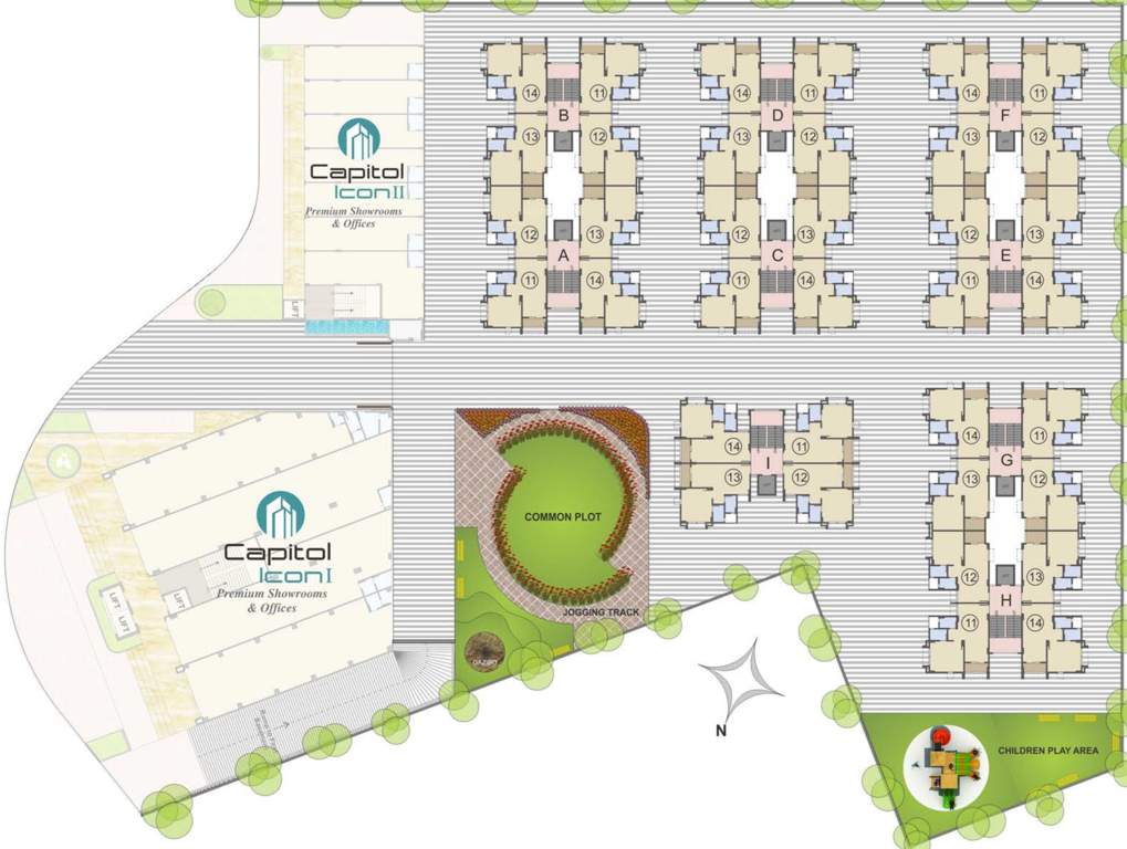  capitol flora and capitol icon 2 Images for Cluster Plan of Kalp Capitol Flora