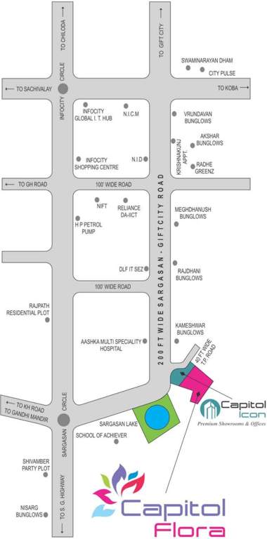  capitol flora and capitol icon 2 Images for Location Plan of Kalp Capitol Flora