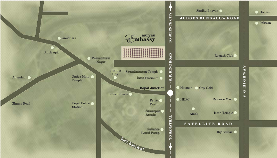 embassy Location Plan