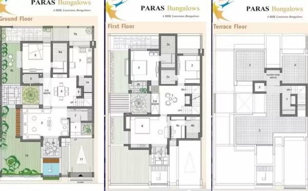  paras-bungalows Cluster Plan
