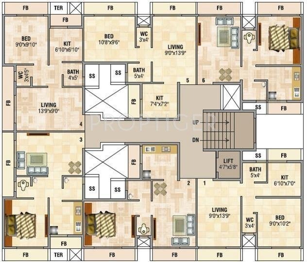 Images for Cluster Plan of Qualcon Patel Residency