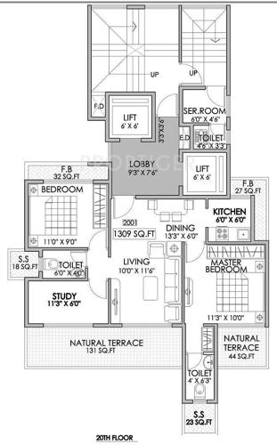  heights Images for Cluster Plan of Shree Enterprises Heights