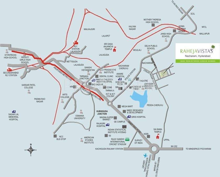  vistas Images for Location Plan of Raheja Vistas