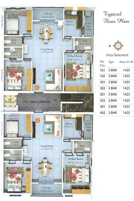 royal court Royal Court Cluster Plan from 1st to 4th Floor