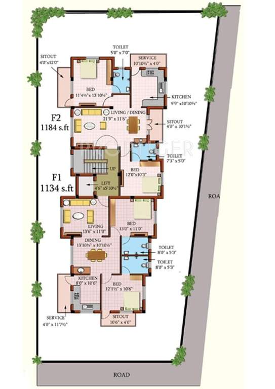 Images for Cluster Plan of Rajmeena Builders Soundarya
