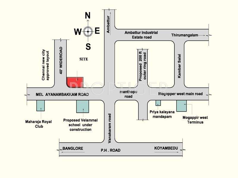 Rajmeena Builders Soundarya Location Plan