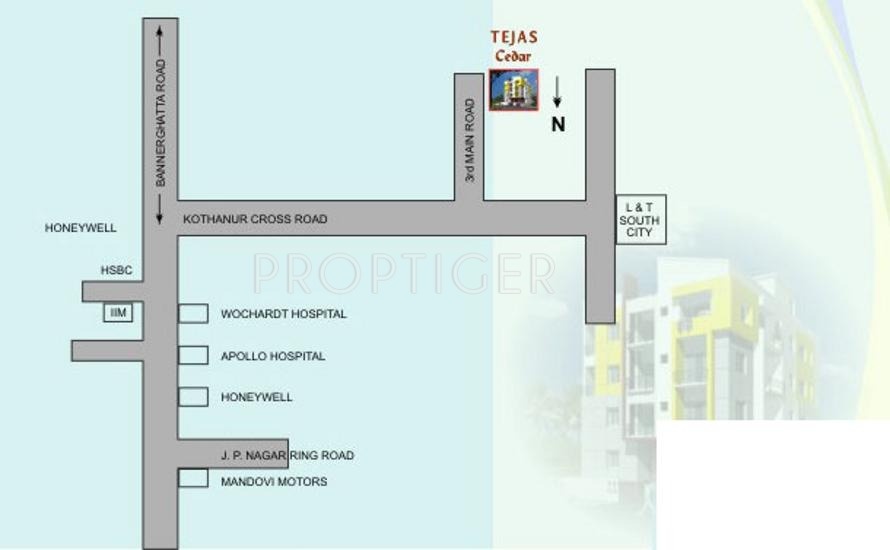 Tejas Constructions Cedar Location Plan