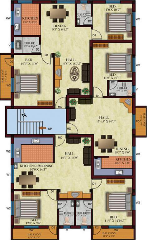 Images for Cluster Plan of Akshaya Spire Flats
