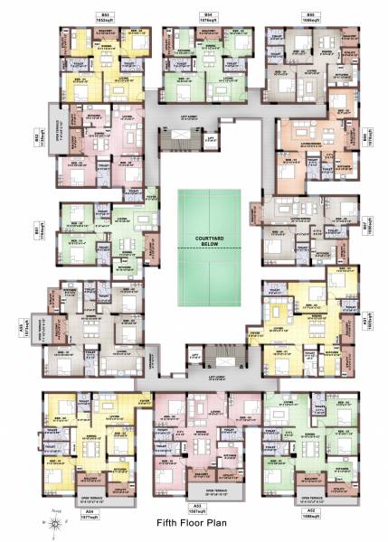  diamond-apartments Cluster Plan