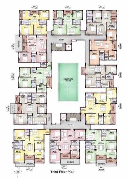 diamond-apartments Cluster Plan