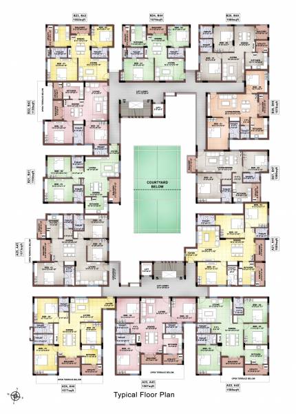  diamond-apartments Cluster Plan