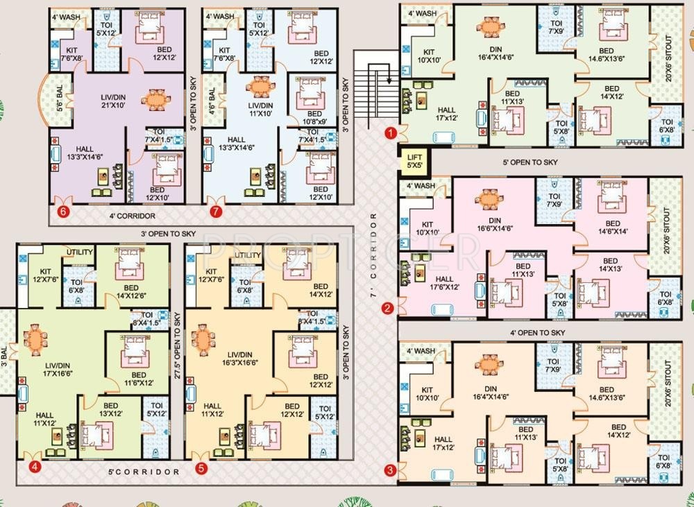  sri nainas sunrise Single Tower Cluster Plan