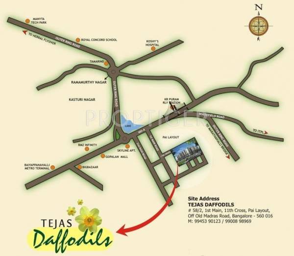 Tejas Constructions Daffodils Location Plan