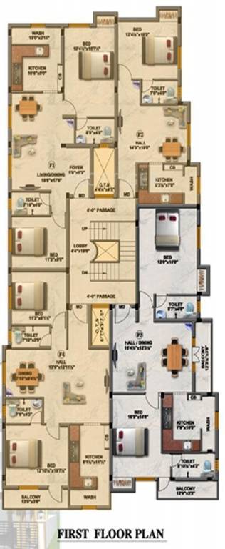 Images for Cluster Plan of Hitech GKM Flats