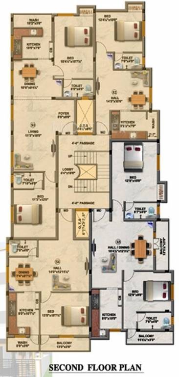 Images for Cluster Plan of Hitech GKM Flats