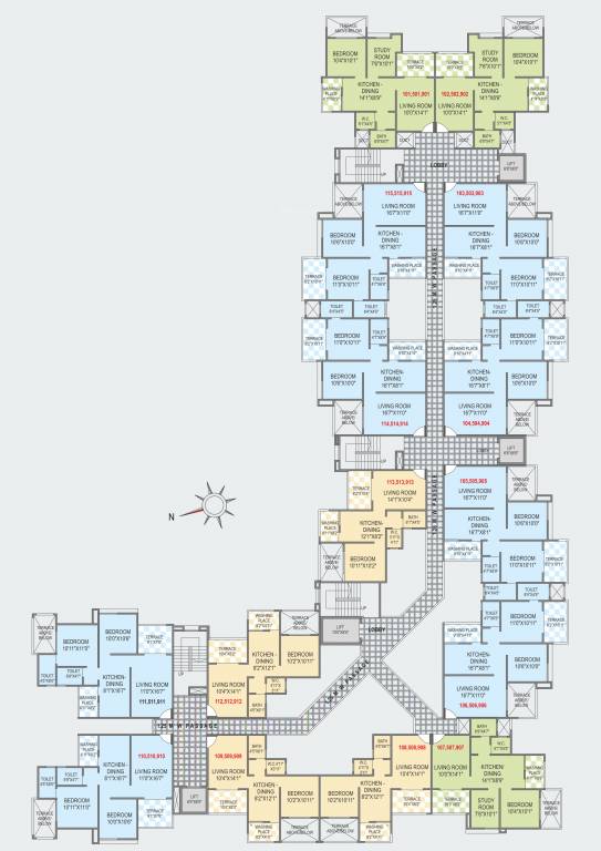  kalpak homes kirkatwadi Tower A Cluster Plan