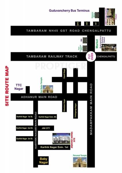 Arvind Homes Aravind villa Location Plan