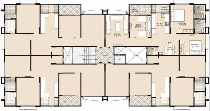  keshav-galaxy Tower C Cluster Plan