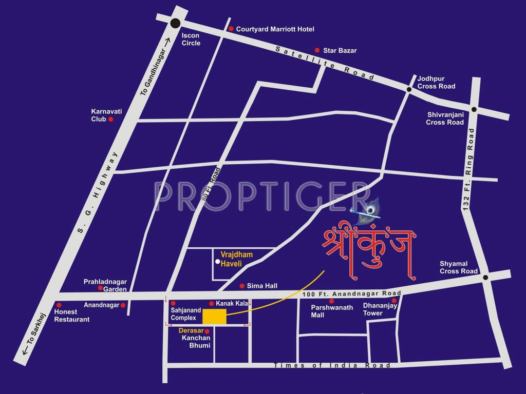 Nidhi Group Shreekunj Location Plan