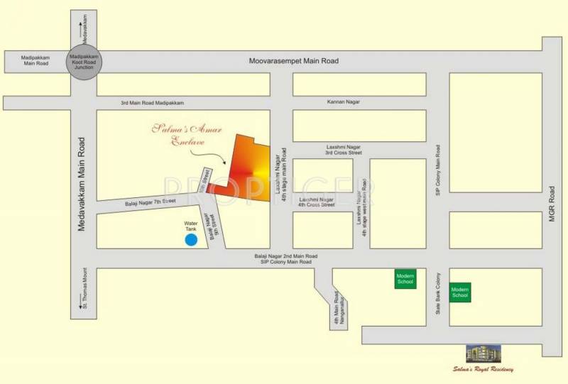 Salma Constructions Amar Enclave Location Plan