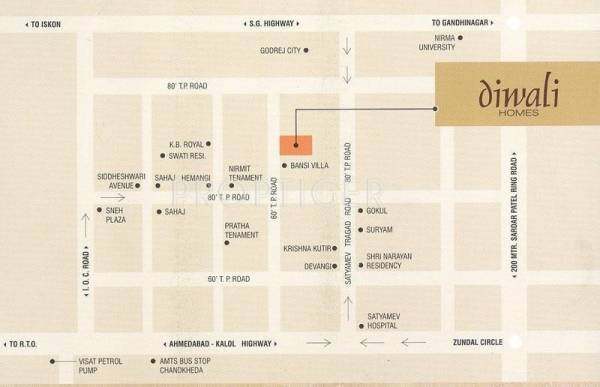 D B Developers Diwali Homes Location Plan