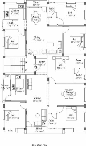 Images for Cluster Plan of Krishna Yadhuvanam