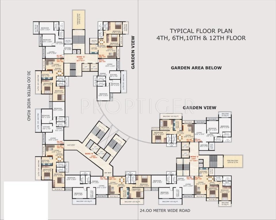 sky oasis Wing A Cluster Plan