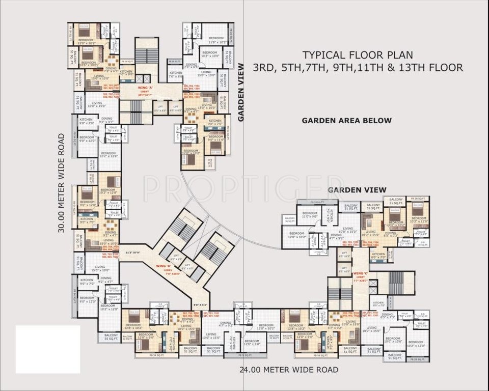  sky oasis Wing A Cluster Plan
