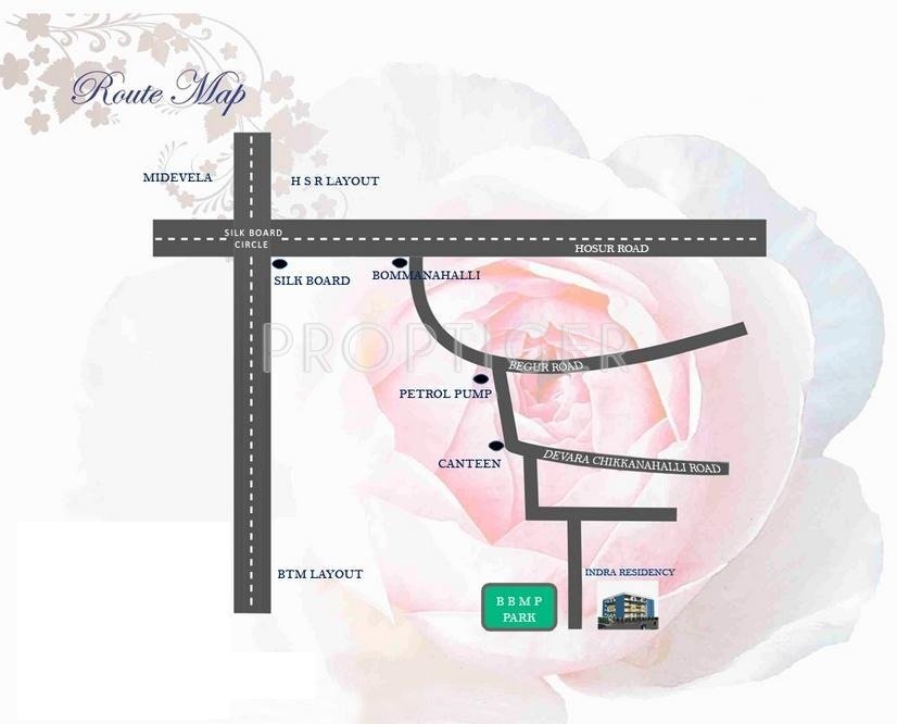 Amit Properties Indra Residency Location Plan