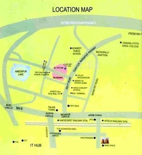 Janachaitanya Housing Sai Anurag Location Plan