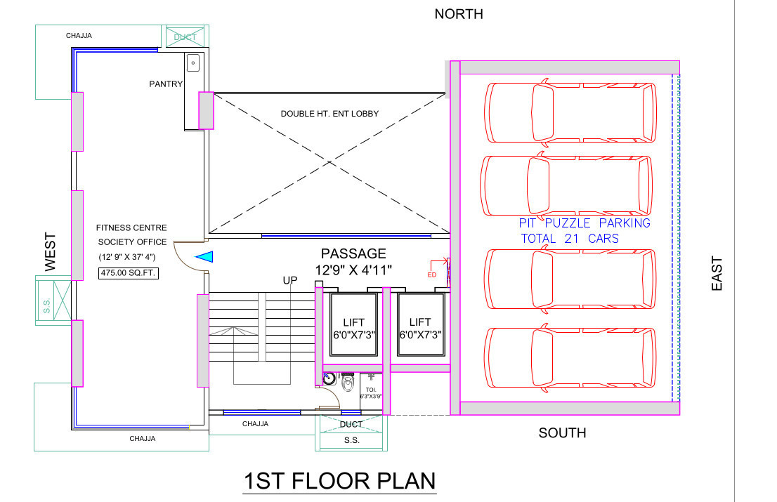 het kunj juhu Cluster Plan for 1st Floor