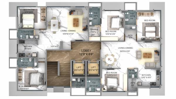 Typical Cluster Plan het-kunj-juhu Typical Cluster Plan