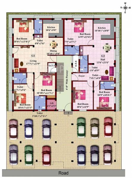 Images for Cluster Plan of Sri Durga Vijaya Apartments