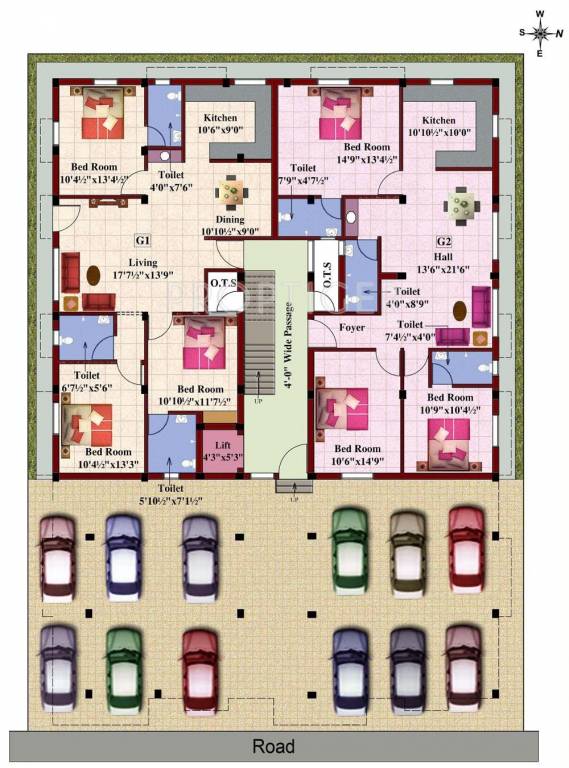 Images for Cluster Plan of Sri Durga Vijaya Apartments