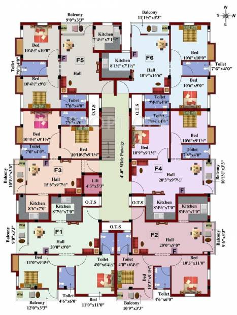 Images for Cluster Plan of Sri Durga Vijaya Apartments