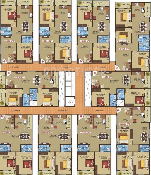 Images for Cluster Plan of Navajyothi Constructions Athithi Grand