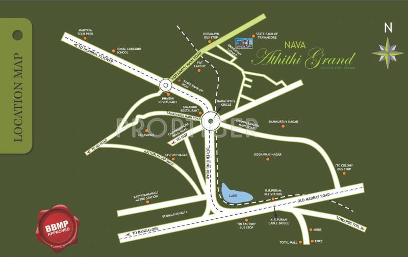 Navajyothi Constructions Athithi Grand Location Plan