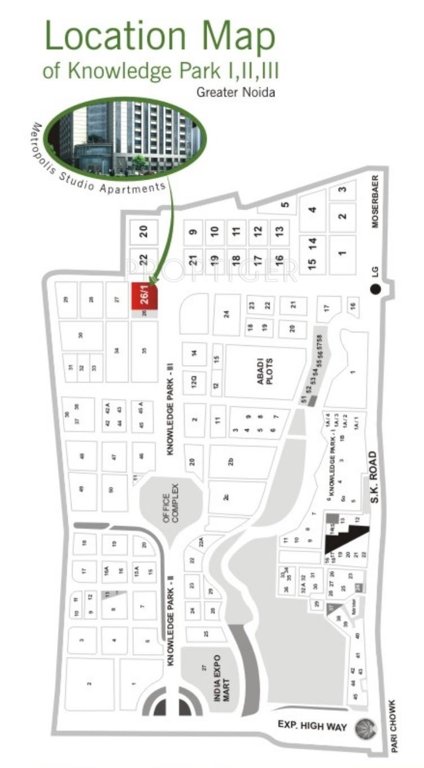 Vardhman Metropolis 1 Location Plan