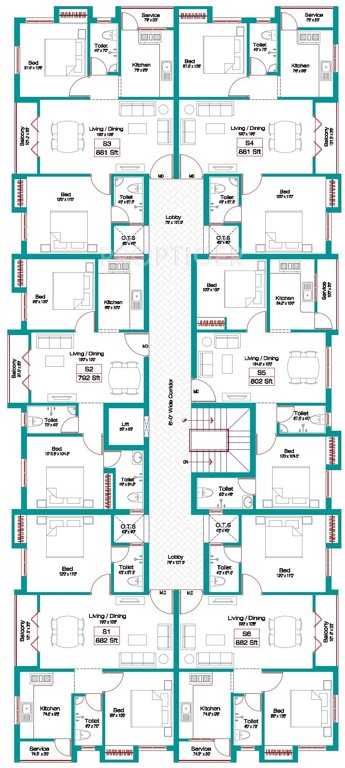 Images for Cluster Plan of Swetha Diamond