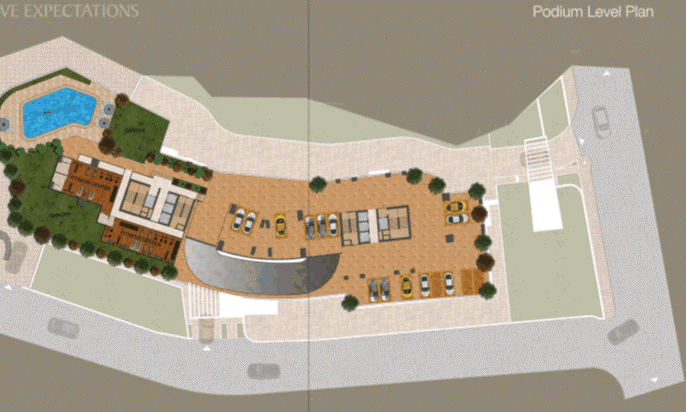  terraces Parking Floor Tower A Cluster Plan