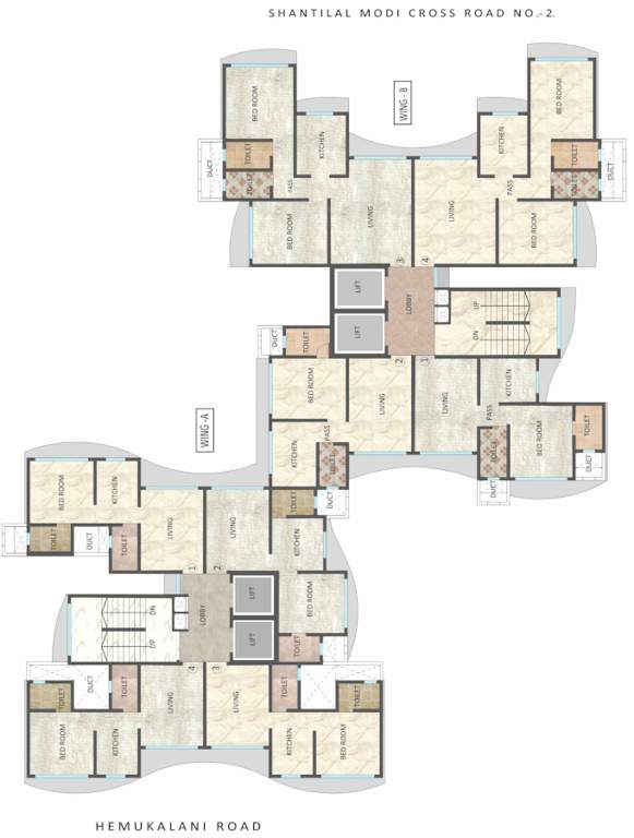  raviraj royal Typical Floor Plan